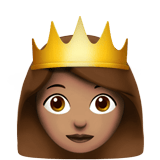 Apple design of the princess: medium skin tone emoji verson:ios 16.4