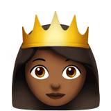 Apple design of the princess: medium-dark skin tone emoji verson:ios 16.4
