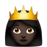 Apple design of the princess: dark skin tone emoji verson:ios 16.4
