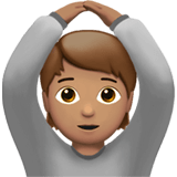 Apple design of the person gesturing OK: medium skin tone emoji verson:ios 16.4
