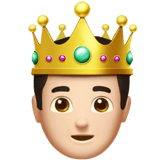 Apple design of the prince: light skin tone emoji verson:ios 16.4