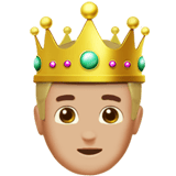 Apple design of the prince: medium-light skin tone emoji verson:ios 16.4