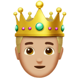 Apple design of the prince: medium-light skin tone emoji verson:ios 16.4