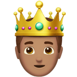 Apple design of the prince: medium skin tone emoji verson:ios 16.4