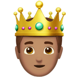 Apple design of the prince: medium skin tone emoji verson:ios 16.4