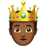 Apple design of the prince: medium-dark skin tone emoji verson:ios 16.4