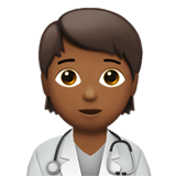 Apple design of the health worker: medium-dark skin tone emoji verson:ios 16.4
