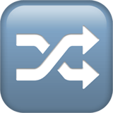 Apple design of the shuffle tracks button emoji verson:ios 16.4