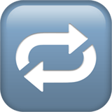 Apple design of the repeat button emoji verson:ios 16.4