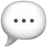 Apple design of the speech balloon emoji verson:ios 16.4