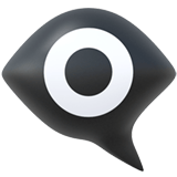 Apple design of the eye in speech bubble emoji verson:ios 16.4
