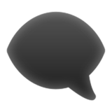 Apple design of the left speech bubble emoji verson:ios 16.4