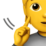 Apple design of the deaf person emoji verson:ios 16.4