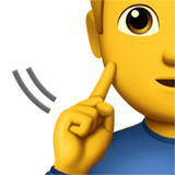 Apple design of the deaf man emoji verson:ios 16.4