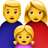 Apple design of the family: man woman girl emoji verson:ios 16.4