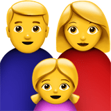 Apple design of the family: man woman girl emoji verson:ios 16.4