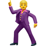 Apple design of the man dancing emoji verson:ios 16.4