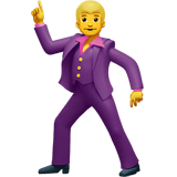 Apple design of the man dancing emoji verson:ios 16.4