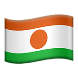 Apple design of the flag: Niger emoji verson:ios 16.4