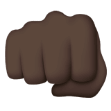 Apple design of the oncoming fist: dark skin tone emoji verson:ios 16.4