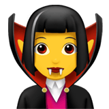 Apple design of the woman vampire emoji verson:ios 16.4
