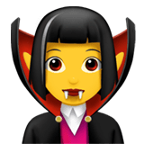 Apple design of the woman vampire emoji verson:ios 16.4