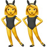 Apple design of the women with bunny ears emoji verson:ios 16.4