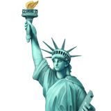 Apple design of the Statue of Liberty emoji verson:ios 16.4