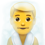 Apple design of the man in steamy room emoji verson:ios 16.4