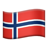 Apple design of the flag: Norway emoji verson:ios 16.4