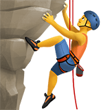 Apple design of the man climbing emoji verson:ios 16.4
