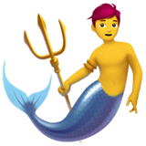 Apple design of the merman emoji verson:ios 16.4
