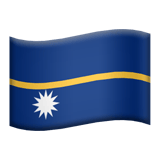 Apple design of the flag: Nauru emoji verson:ios 16.4