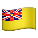 Apple design of the flag: Niue emoji verson:ios 16.4