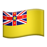Apple design of the flag: Niue emoji verson:ios 16.4