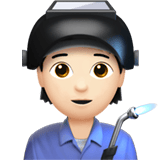 Apple design of the factory worker: light skin tone emoji verson:ios 16.4
