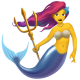 Apple design of the mermaid emoji verson:ios 16.4