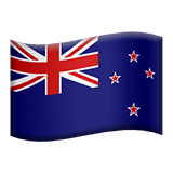 Apple design of the flag: New Zealand emoji verson:ios 16.4