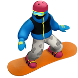 Apple design of the snowboarder emoji verson:ios 16.4