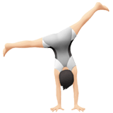 Apple design of the person cartwheeling: light skin tone emoji verson:ios 16.4