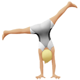 Apple design of the person cartwheeling: medium-light skin tone emoji verson:ios 16.4