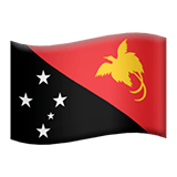 Apple design of the flag: Papua New Guinea emoji verson:ios 16.4