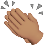 Apple design of the clapping hands: medium skin tone emoji verson:ios 16.4