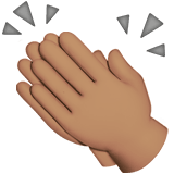 Apple design of the clapping hands: medium skin tone emoji verson:ios 16.4