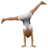 Apple design of the person cartwheeling: medium skin tone emoji verson:ios 16.4
