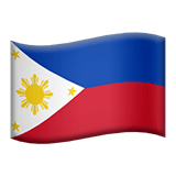 Apple design of the flag: Philippines emoji verson:ios 16.4