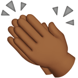 Apple design of the clapping hands: medium-dark skin tone emoji verson:ios 16.4