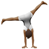 Apple design of the person cartwheeling: medium-dark skin tone emoji verson:ios 16.4