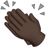 Apple design of the clapping hands: dark skin tone emoji verson:ios 16.4