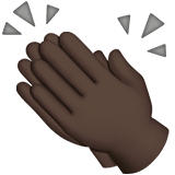 Apple design of the clapping hands: dark skin tone emoji verson:ios 16.4